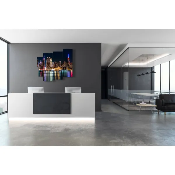 paintings of skyline cityscape