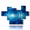 quadri moderni blu elettrico - version: 7 pannelli 173x117cm