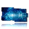 images de tableaux modernes abstraits dans la sphere bleue - version: 10 pannelli 183x100cm