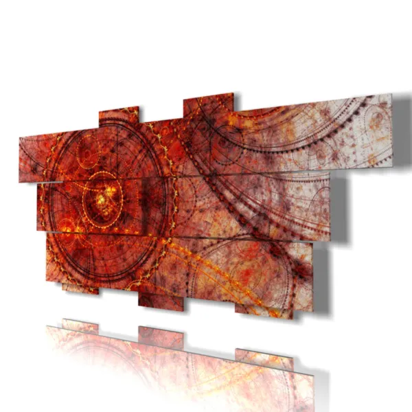 Cuadros contemporáneos con rojo