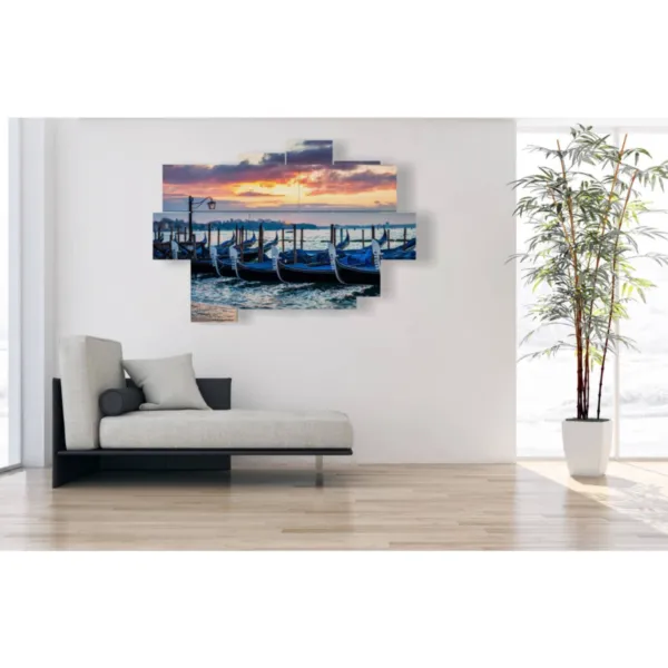 modern paintings of Venetian gondolas