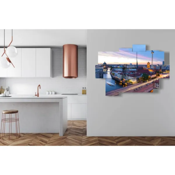 Panorama-Bilder von Berlin am Abend für das Wohnzimmer