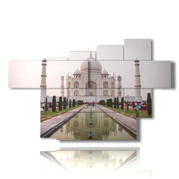 tableau inde en direction du Taj Mahal