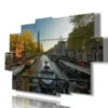 Cuadro con foto de los canales de Ámsterdam