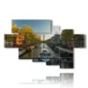 painting with photos of amsterdam canals above the bridge - version: 7 pannelli 173x106cm