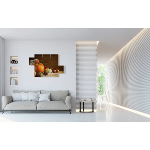 Fruit and pumpkin paintings for the kitchen