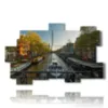 bild mit fotos von amsterdamer grachten ueber der bruecke - version: 11 pannelli 182x115cm
