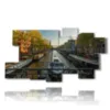 quadro con foto canali amsterdam sopra il ponte - version: 9 pannelli 184x100cm