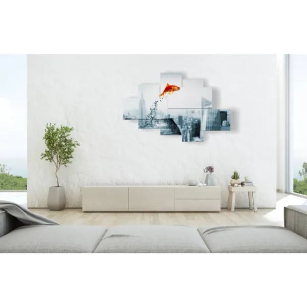 Paintings with fish jumping