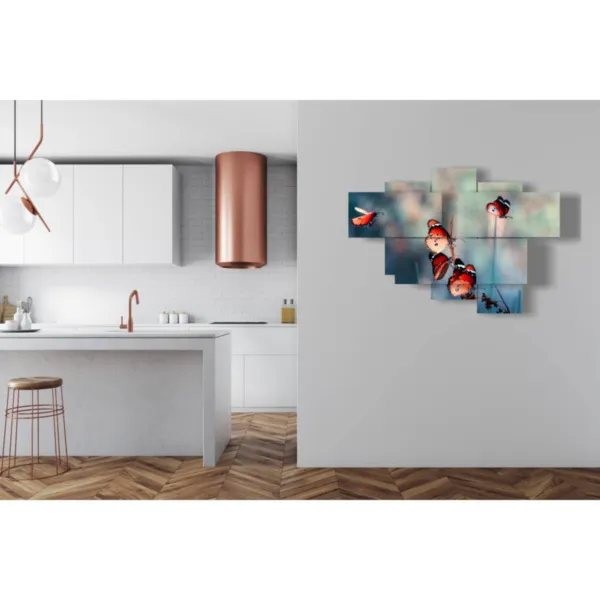 stampe con farfalle rosse