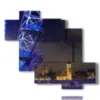 bild mit foto london bei nacht - version: 6 pannelli 127x110cm
