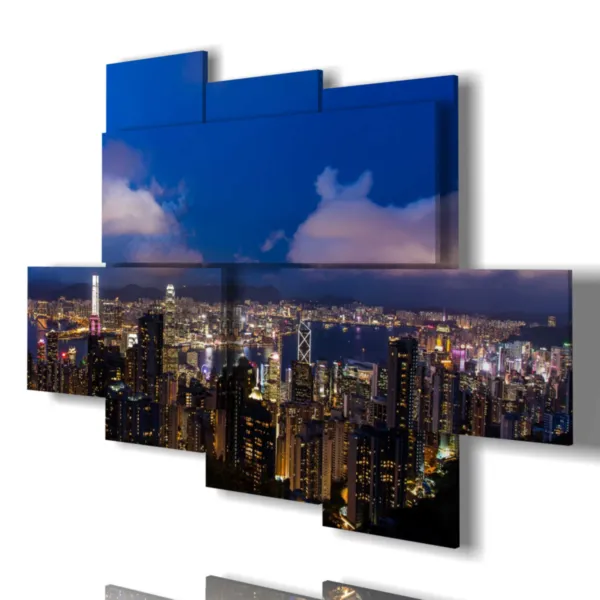 Gemälde der Hongkong Skyline