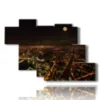 painting with photos london night full moon - version: 7 pannelli 150x102cm