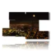 quadro con foto londra notte luna piena - version: 8 pannelli 173x100cm