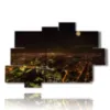 tableau avec photos londres nuit pleine lune - version: 10 pannelli 173x114cm