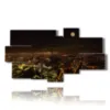 painting with photos london night full moon - version: 8 pannelli 184x100cm