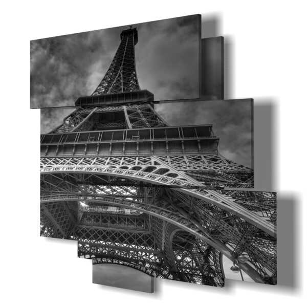 Parigi quadri famosi Torre Eiffel bianco e nero
