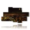 painting with photos london night full moon - version: 8 pannelli 184x107cm