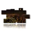 painting with photos london night full moon - version: 10 pannelli 200x106cm