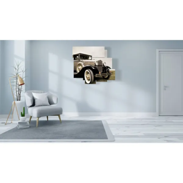 Paintings with vintage cars