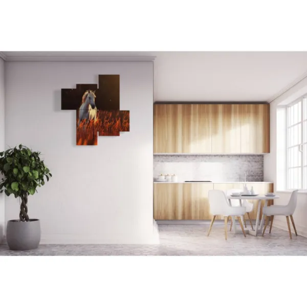 Cuadros de caballos al atardecer