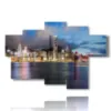 foto palazzi hong kong dal mare in un quadro meraviglioso - version: 6 pannelli 136x91cm