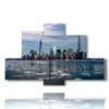 tableau de new york arrivant de la mer - version: 6 pannelli 135x85cm