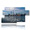new york quadro arrivando dal mare - version: 7 pannelli 157x90cm