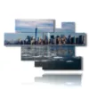 cuadro de nueva york que llega desde el mar - version: 8 pannelli 178x111cm