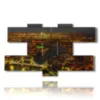 light painting with photos london in the evening - version: 7 pannelli 176x102cm