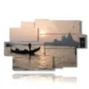 paintings venice lagoon at sunset - version: 9 pannelli 171x108cm