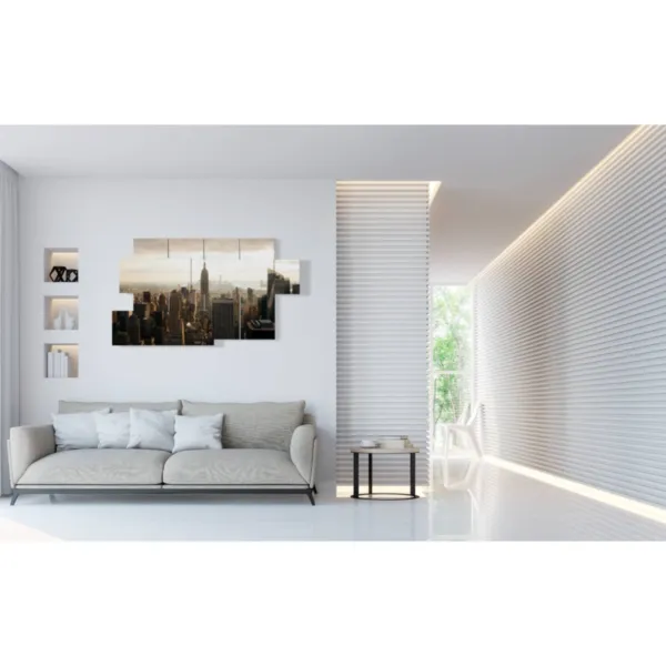 stampe skyline new york all'alba