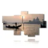 paintings venice lagoon at sunset - version: 8 pannelli 185x109cm