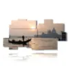 tableaux lagune de venise au coucher du soleil - version: 11 pannelli 214x107cm