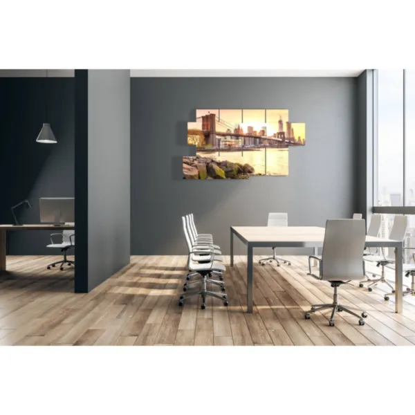 Cuadros atardecer sobre el puente