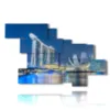 singapore foto mare nel quadro illuminato a notte - version: 10 pannelli 199x125cm