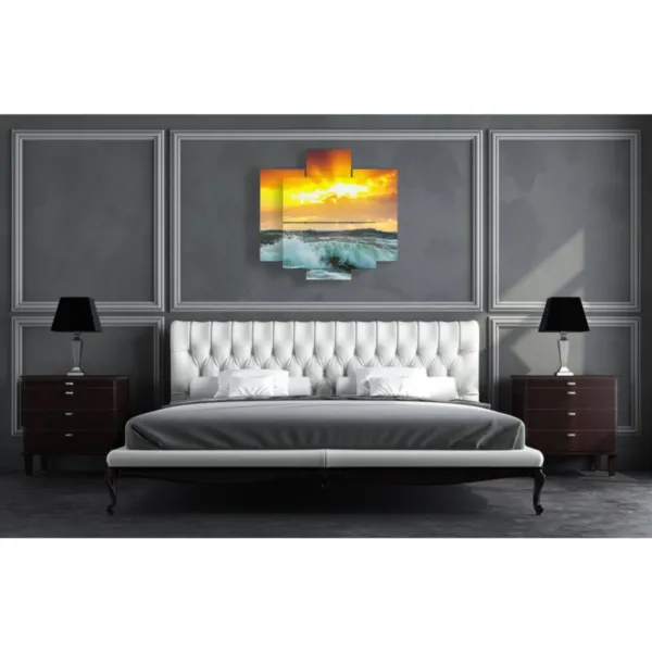 Gemälde mit Meeresblick, gestürzt