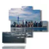 new york painting coming from the sea - version: 5 pannelli 120x99cm
