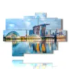 fotos von singapur in bild spiegelung am meer - version: 9 pannelli 164x114cm