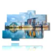 photos de singapour en tableau reflete sur la mer - version: 10 pannelli 173x114cm