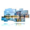 photo of singapore in painting reflection on the sea - version: 11 pannelli 214x107cm