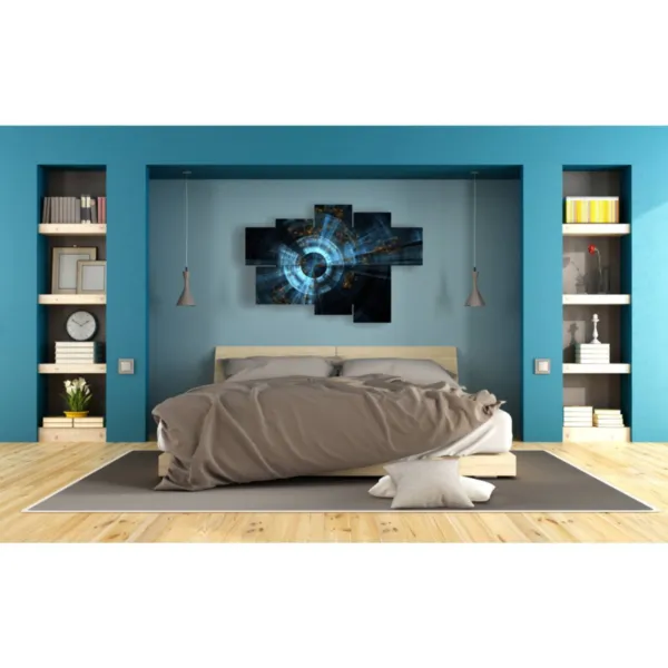 impression moderne bleue