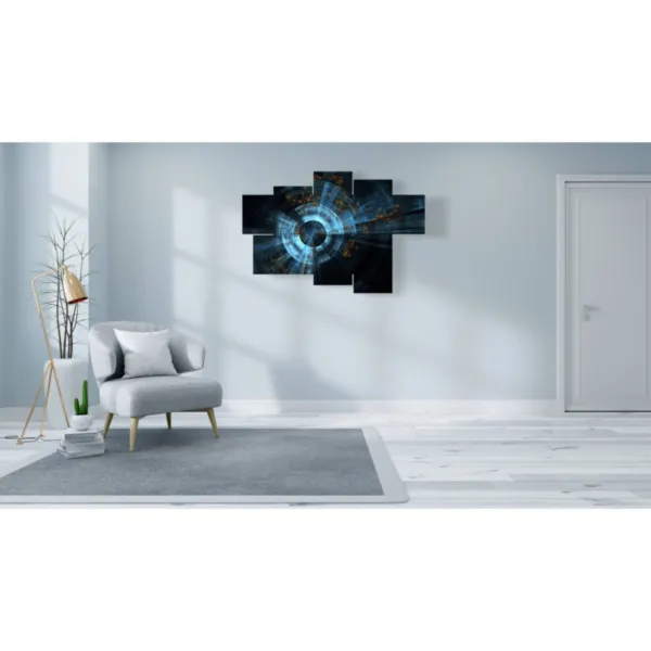 Blaue dekorative Bilder