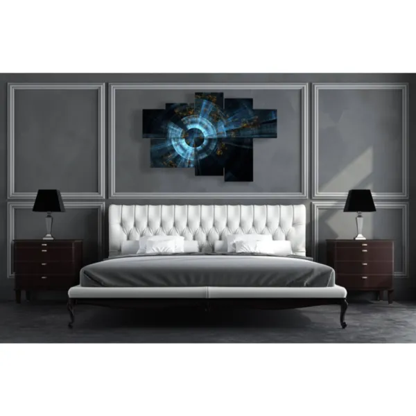 quadri decorativi blu e neri