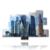 quadro con foto mosca russia nei suoi palazzi altissimi - version: 9 pannelli 183x121cm