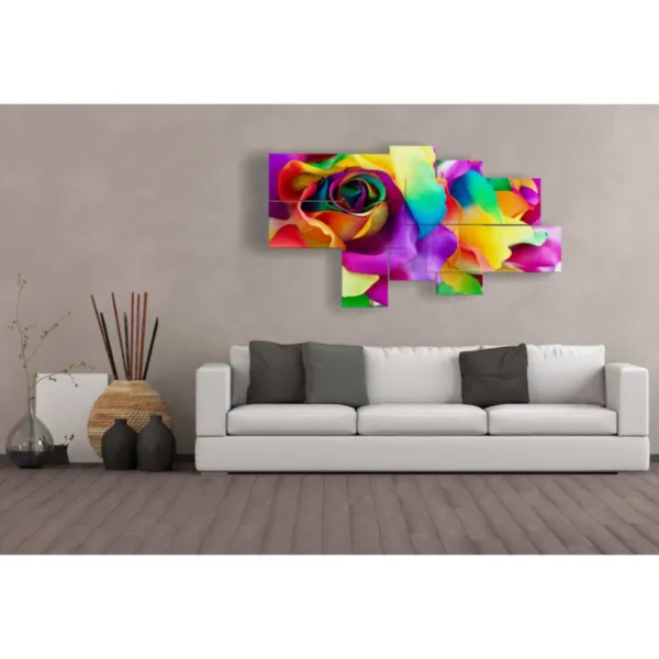 Wandmalereien mit abstrakten Blumen