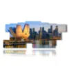 singapore city photo in a painting - version: 13 pannelli 239x101cm