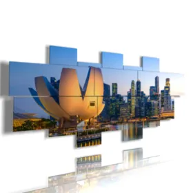 Photo de Singapour, ville dans un tableau