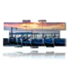 famous painting venice and its gondolas at sunset - version: 13 pannelli 233x107cm