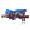 painting with images of miami - version: 12 pannelli 257x117cm